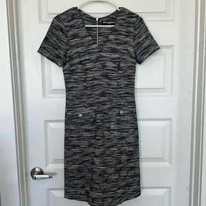 Navy Tweed Dress